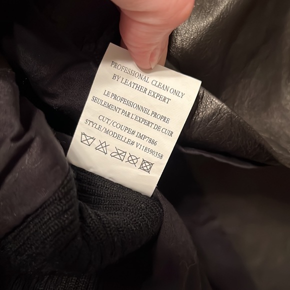 Vince Black Lambskin Leather Jacket Moto Zipped Mixed Media - Picture 8 of 8